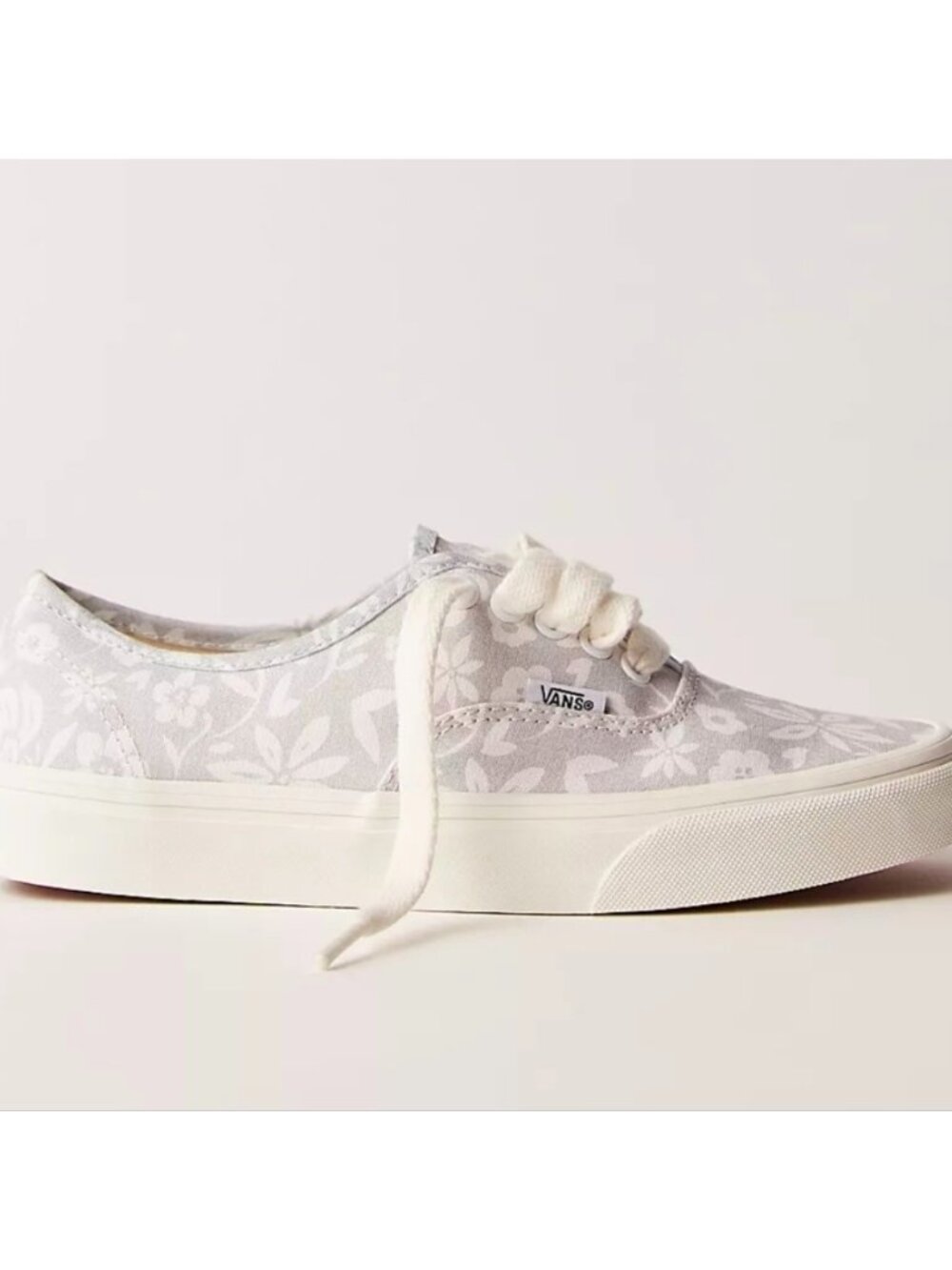 Vans Authentic Classic Women Size 10 Wood Block White Floral 1026 - Picture 5 of 8